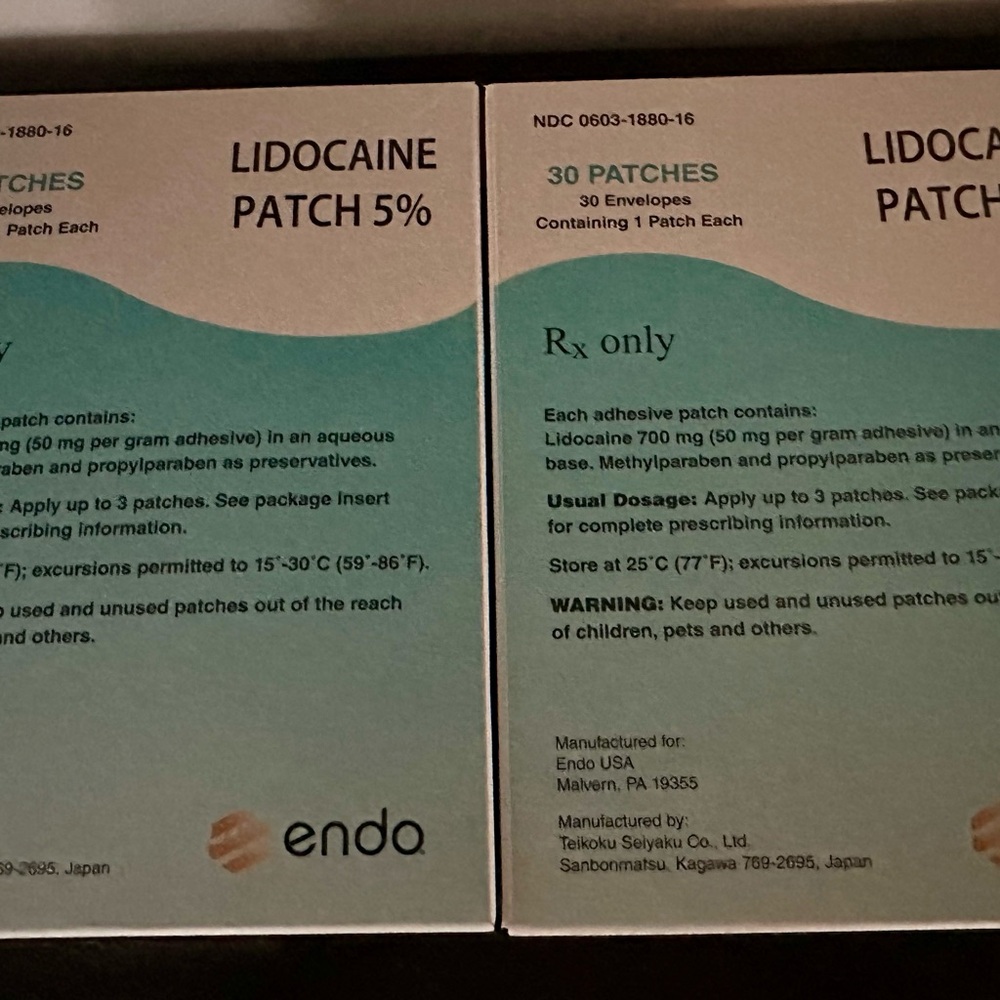 Lidocaine Patch 5% by Endo
